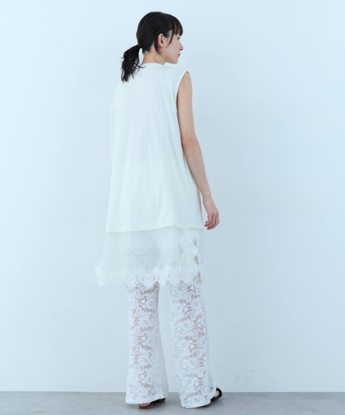 flaeu(フラユ)の「Floral Lace Easy Pants(その他パンツ・レディース・ホワイト/ブラック・FREE)」の13枚目の写真