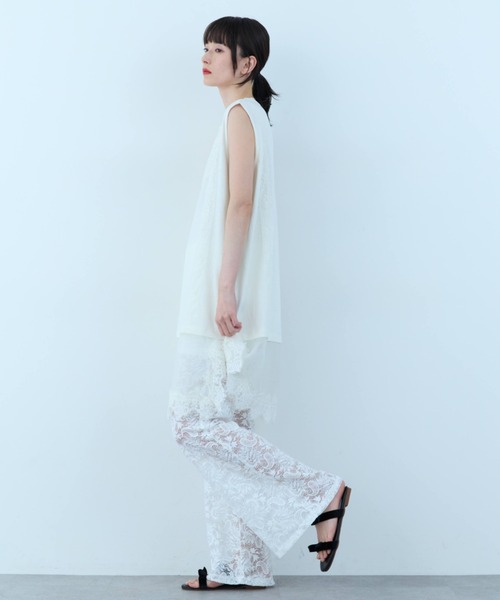 flaeu(フラユ)の「Floral Lace Easy Pants(その他パンツ・レディース・ホワイト/ブラック・FREE)」の14枚目の写真