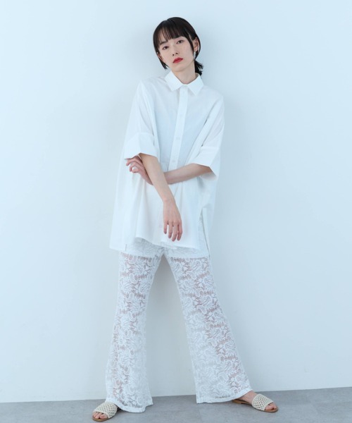 flaeu(フラユ)の「Floral Lace Easy Pants(その他パンツ・レディース・ホワイト/ブラック・FREE)」の5枚目の写真