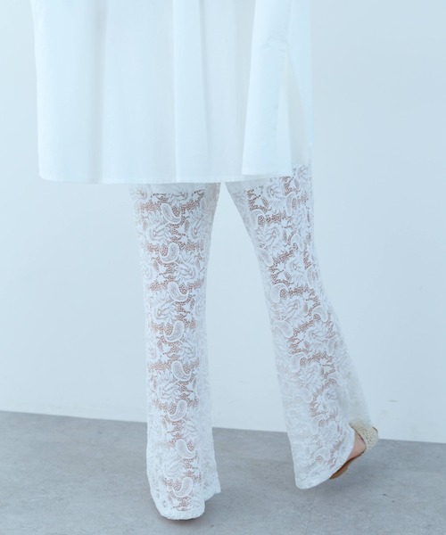 flaeu(フラユ)の「Floral Lace Easy Pants(その他パンツ・レディース・ホワイト/ブラック・FREE)」の9枚目の写真