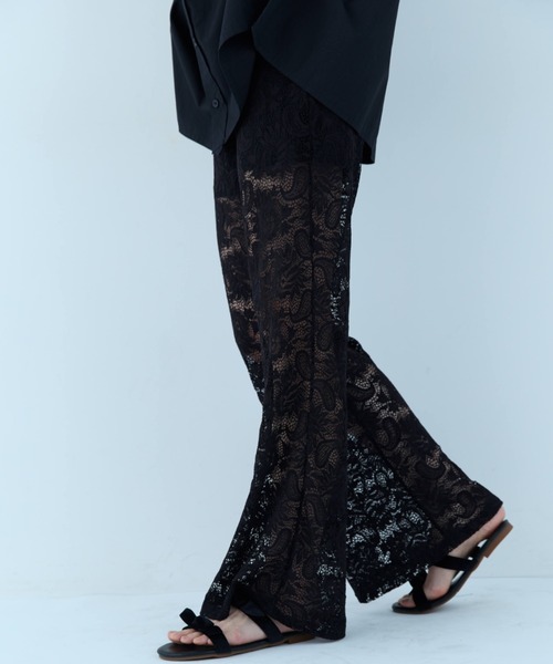 flaeu(フラユ)の「Floral Lace Easy Pants(その他パンツ・レディース・ホワイト/ブラック・FREE)」の22枚目の写真