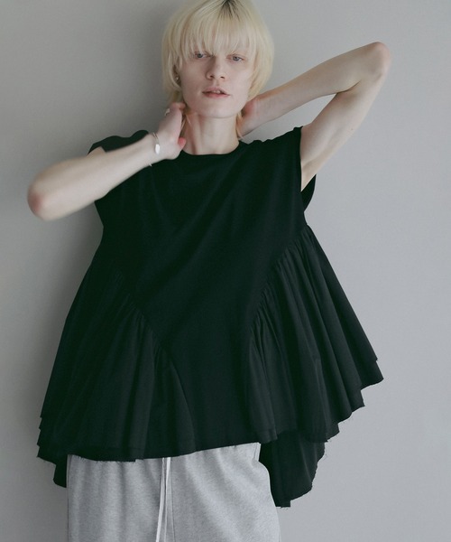 DOCKING PEPLUM CUT TOPS（Tシャツ/カットソー）｜MANOF（マノフ）の
