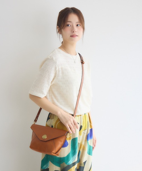 SAN HIDEAKI MIHARA(サンヒデアキミハラ)の「【SAN HIDEAKIMIHARA】メールバッグS(ショルダーバッグ・レディース・ベージュ/キャメル・MEDIUM)」の21枚目の写真