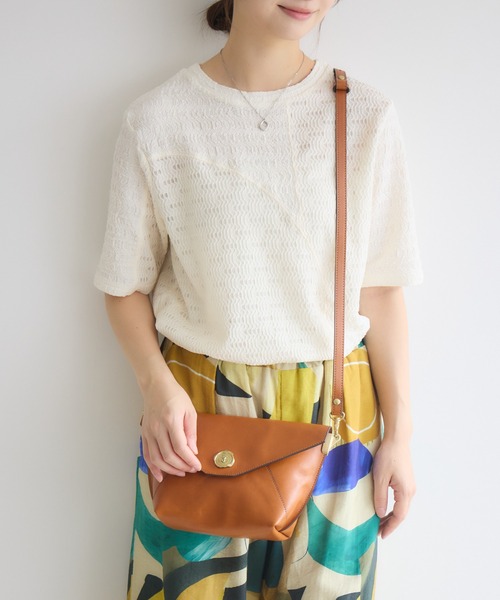 SAN HIDEAKI MIHARA(サンヒデアキミハラ)の「【SAN HIDEAKIMIHARA】メールバッグS(ショルダーバッグ・レディース・ベージュ/キャメル・MEDIUM)」の22枚目の写真