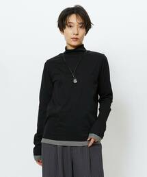 feerique（フィーリック）の「feerique シアー天竺配色ハイネックプルオーバー（インナーウェア/肌着）」