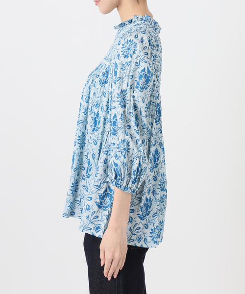 SLOBE IENA(スローブイエナ)の「《シリーズあり》India Flower ブラウス(シャツ/ブラウス・レディース・ブルー系その他・FREE)」の13枚目の写真