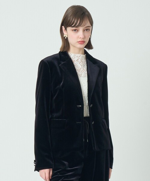ANAYI（アナイ）の「シックベロアテーラード ジャケット〈セットアップ対応商品〉（テーラードジャケット・レディース・ブラック・38/36）」の16枚目の写真