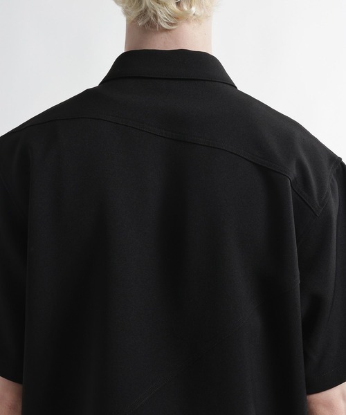 HARE(ハレ)の「【SET UP対応】ビルディングレザーパネルシャツ(HARE)(シャツ/ブラウス・メンズ・グレー/ブラック・FREE)」の20枚目の写真