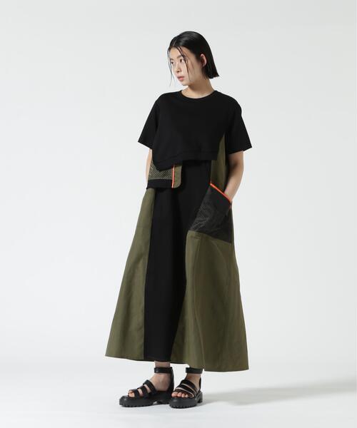 Risley（リズレー）の「Risley(リズレー) レイヤードワンピース（ワンピース・レディース・カーキ/ホワイト系2・F）」の2枚目の写真