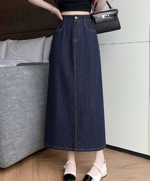 FAVORITO(ファヴォリート)の「ソフトデニムスカート(デニムスカート・レディース・ブルー/ブラック・S/M/L/XL)」の11枚目の写真