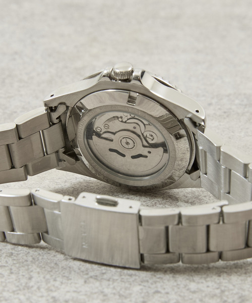 NAVAL WATCH（ナバルウォッチ）の「NAVAL WATCH ナバルウォッチ / Produced By LOWERCASE GMT Mechanical S/S 3 links Metal band メタルバンドミリタリーウォッチ / FRXD001（アナログ腕時計・メンズ・ブラック・FREE）」の8枚目の写真