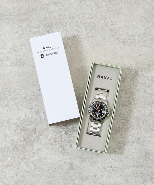 NAVAL WATCH（ナバルウォッチ）の「NAVAL WATCH ナバルウォッチ / Produced By LOWERCASE GMT Mechanical S/S 3 links Metal band メタルバンドミリタリーウォッチ / FRXD001（アナログ腕時計・メンズ・ブラック・FREE）」の9枚目の写真