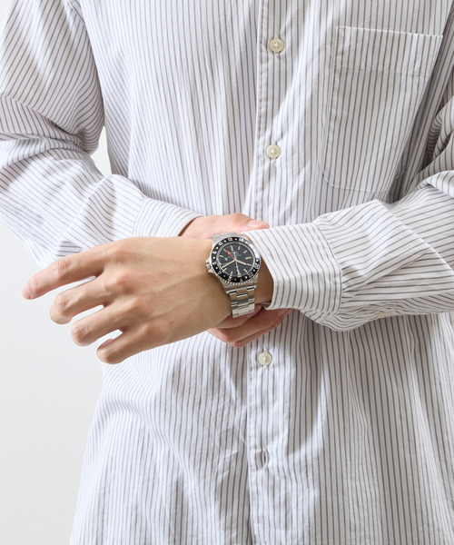 NAVAL WATCH（ナバルウォッチ）の「NAVAL WATCH ナバルウォッチ / Produced By LOWERCASE GMT Mechanical S/S 3 links Metal band メタルバンドミリタリーウォッチ / FRXD001（アナログ腕時計・メンズ・ブラック・FREE）」の11枚目の写真