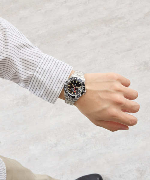 NAVAL WATCH（ナバルウォッチ）の「NAVAL WATCH ナバルウォッチ / Produced By LOWERCASE GMT Mechanical S/S 3 links Metal band メタルバンドミリタリーウォッチ / FRXD001（アナログ腕時計・メンズ・ブラック・FREE）」の12枚目の写真