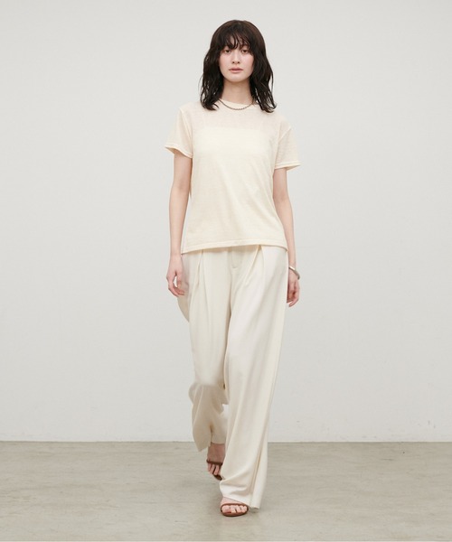 LARUTA（ラルータ）の「【LARUTA】［接触冷感・UVカット］BOXタックワイドパンツ（スラックス・レディース・ブラック/ブラウン/アイボリー/グレイッシュベージュ・MEDIUM/LARGE）」の14枚目の写真
