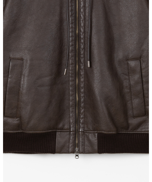 THEENDQUESTION(ジエンドクエスチョン)の「Hooded shearling jumper / BROWN(ライダースジャケット・レディース・その他・1/2)」の12枚目の写真