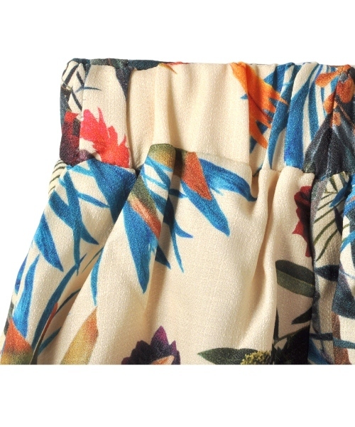 IEDIT（イディット）の「鮮やかな色遣いが印象的なボタニカル柄プリントのほめられふんわりスカート 　　　（スカート・レディース・カラフル・SMALL/MEDIUM/LARGE）」の6枚目の写真