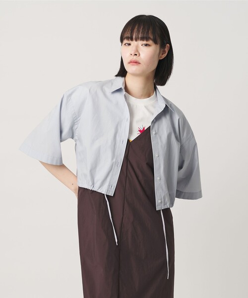 NICE WEATHER(ナイスウェザー)の「<NICE WEATHER>タイプライター ショートスリーブシャツ(シャツ/ブラウス・レディース・ライトピンク/ライトブルー・M/S)」の2枚目の写真