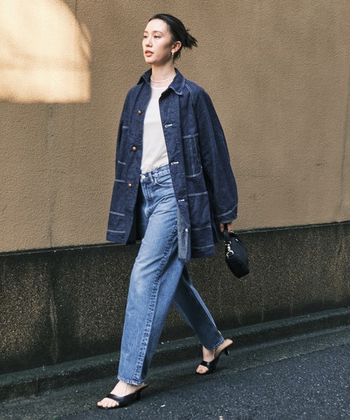 orSlow（オアスロウ）の「[orSlow/オアスロー]LOOSE FIT DENIM COVERALL（スカート・レディース・ブルー・FREE）」の2枚目の写真