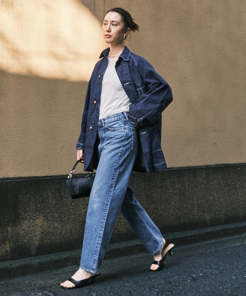 orSlow（オアスロウ）の「[orSlow/オアスロー]LOOSE FIT DENIM COVERALL（スカート・レディース・ブルー・FREE）」の3枚目の写真