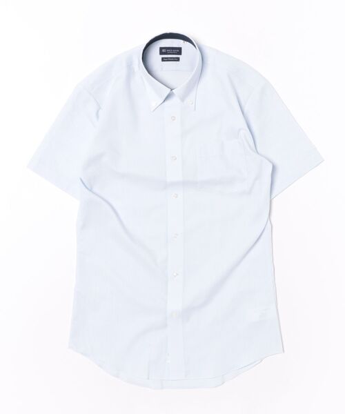 TOKYO SHIRTS(トウキョウシャツ)の「【超形態安定】 形態安定ノンアイロン ボタンダウン 半袖ビジネスワイシャツ(ビジネスシャツ・メンズ・サックスブルー・首回り39cm/首回り41cm/首回り42cm/首回り43cm/首回り37cm)」の6枚目の写真
