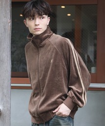 【KANGOL/カンゴール】別注 ダブルジップ カットベロア トラックジャケット