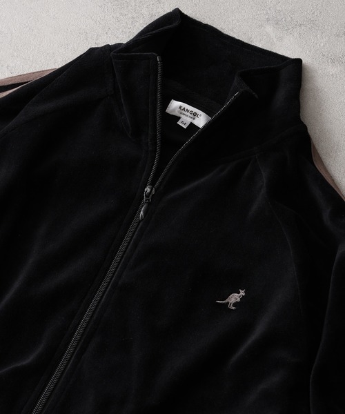 KANGOL(カンゴール)の「【KANGOL/カンゴール】別注 ダブルジップ カットベロア トラックジャケット(ジャージ・メンズ・ブラウン/グレー/ネイビー/ブラック・XL/M/L)」の14枚目の写真