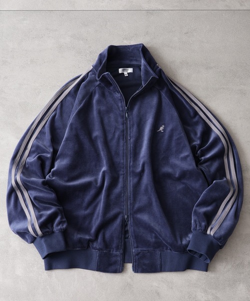 KANGOL(カンゴール)の「【KANGOL/カンゴール】別注 ダブルジップ カットベロア トラックジャケット(ジャージ・メンズ・ブラウン/グレー/ネイビー/ブラック・XL/M/L)」の11枚目の写真