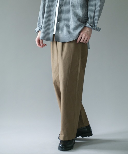 URBAN RESEARCH DOORS（アーバンリサーチドアーズ）の「1タックワイドストレートチノパンツ（チノパンツ・メンズ・ベージュ/ネイビー・MEDIUM/LARGE）」の9枚目の写真