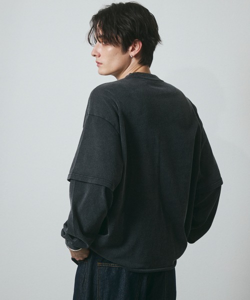 DAZE（デイズ）の「フェイクレイヤード ロングスリーブTシャツ（Tシャツ/カットソー・メンズ・ブラック系・SMALL/MEDIUM/LARGE/X-LARGE）」の21枚目の写真