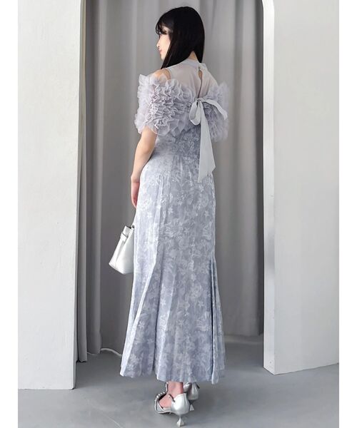 dazzlin（ダズリン）の「チュールショールジャカードドレス（ドレス・レディース・チャコールグレー/ブルー/ピンク・SMALL/MEDIUM）」の20枚目の写真