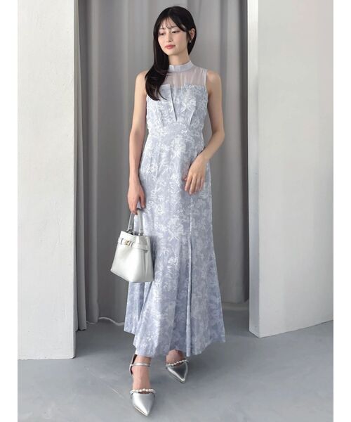 dazzlin（ダズリン）の「チュールショールジャカードドレス（ドレス・レディース・チャコールグレー/ブルー/ピンク・SMALL/MEDIUM）」の16枚目の写真
