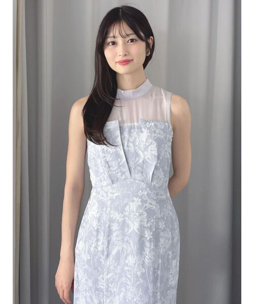 dazzlin（ダズリン）の「チュールショールジャカードドレス（ドレス・レディース・チャコールグレー/ブルー/ピンク・SMALL/MEDIUM）」の13枚目の写真
