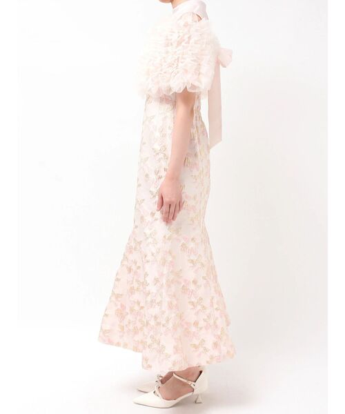 dazzlin（ダズリン）の「チュールショールジャカードドレス（ドレス・レディース・チャコールグレー/ブルー/ピンク・SMALL/MEDIUM）」の9枚目の写真