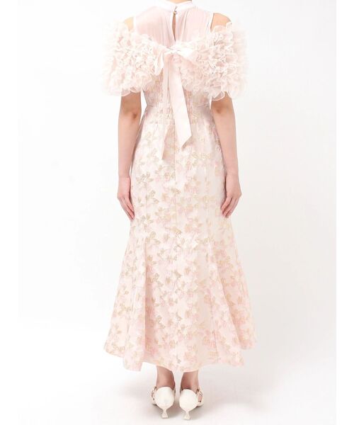 dazzlin（ダズリン）の「チュールショールジャカードドレス（ドレス・レディース・チャコールグレー/ブルー/ピンク・SMALL/MEDIUM）」の8枚目の写真