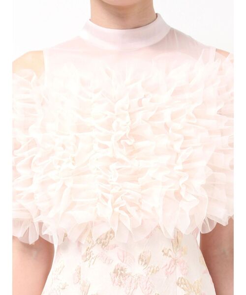 dazzlin（ダズリン）の「チュールショールジャカードドレス（ドレス・レディース・チャコールグレー/ブルー/ピンク・SMALL/MEDIUM）」の7枚目の写真