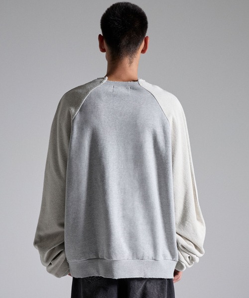 GRANCY(グランシー)の「【GRANCY】Reverse Pile Sleeve Sweat PO / リバースパイルスリーブスウェットプルオーバー(スウェット・メンズ・ブラック/グレー・L/M/S)」の5枚目の写真