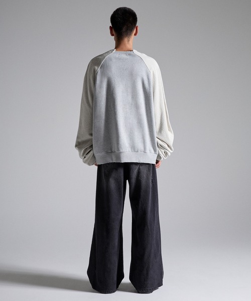 GRANCY(グランシー)の「【GRANCY】Reverse Pile Sleeve Sweat PO / リバースパイルスリーブスウェットプルオーバー(スウェット・メンズ・ブラック/グレー・L/M/S)」の13枚目の写真