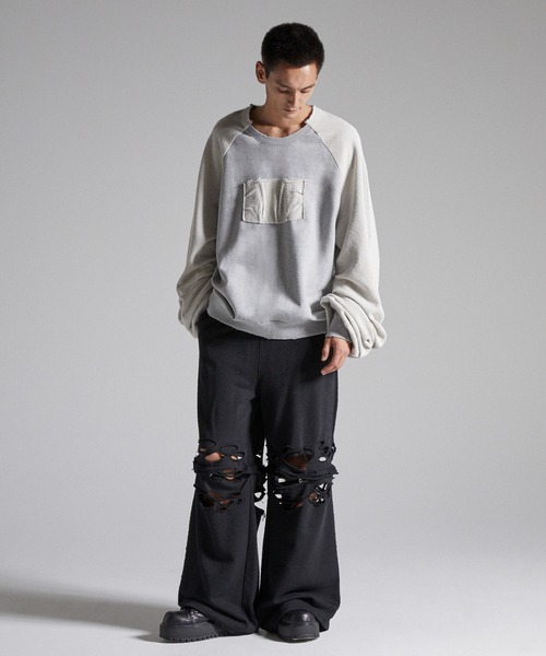 GRANCY(グランシー)の「【GRANCY】Reverse Pile Sleeve Sweat PO / リバースパイルスリーブスウェットプルオーバー(スウェット・メンズ・ブラック/グレー・L/M/S)」の19枚目の写真