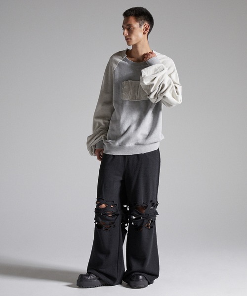 GRANCY(グランシー)の「【GRANCY】Reverse Pile Sleeve Sweat PO / リバースパイルスリーブスウェットプルオーバー(スウェット・メンズ・ブラック/グレー・L/M/S)」の20枚目の写真