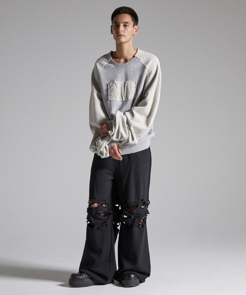 GRANCY(グランシー)の「【GRANCY】Reverse Pile Sleeve Sweat PO / リバースパイルスリーブスウェットプルオーバー(スウェット・メンズ・ブラック/グレー・L/M/S)」の21枚目の写真