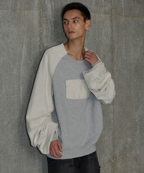 GRANCY(グランシー)の「【GRANCY】Reverse Pile Sleeve Sweat PO / リバースパイルスリーブスウェットプルオーバー(スウェット・メンズ・ブラック/グレー・L/M/S)」の22枚目の写真