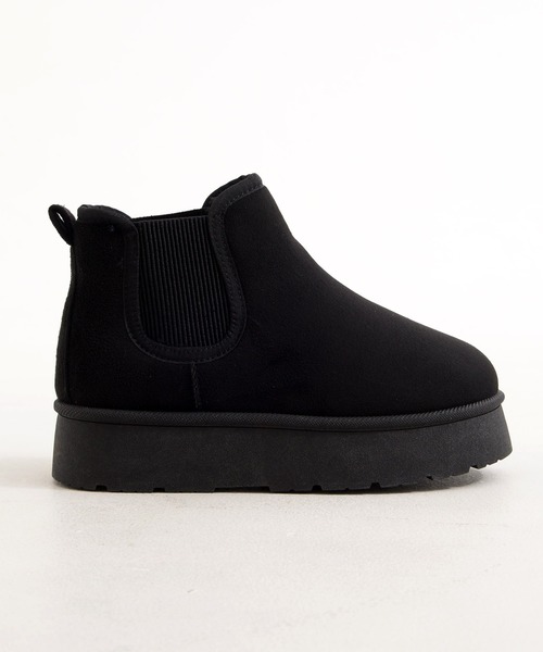 MEI(メイ)の「【MEI メイ】SUEDE LIKE SIDE GORE BOOTS 厚底 スエードライク サイドゴアブーツ(ボアライニング)(ブーツ・レディース・ブラウン/ベージュ/ブラック・S/M/L)」の8枚目の写真