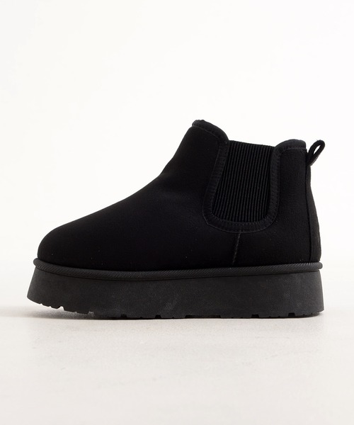MEI(メイ)の「【MEI メイ】SUEDE LIKE SIDE GORE BOOTS 厚底 スエードライク サイドゴアブーツ(ボアライニング)(ブーツ・レディース・ブラウン/ベージュ/ブラック・S/M/L)」の9枚目の写真