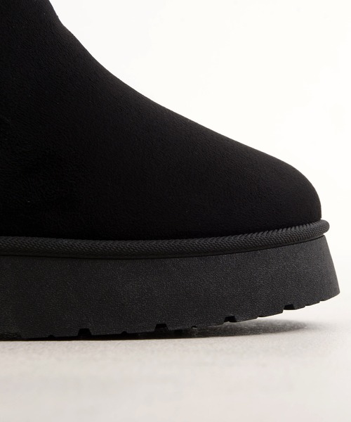 MEI(メイ)の「【MEI メイ】SUEDE LIKE SIDE GORE BOOTS 厚底 スエードライク サイドゴアブーツ(ボアライニング)(ブーツ・レディース・ブラウン/ベージュ/ブラック・S/M/L)」の14枚目の写真