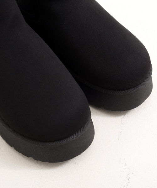MEI(メイ)の「【MEI メイ】SUEDE LIKE SIDE GORE BOOTS 厚底 スエードライク サイドゴアブーツ(ボアライニング)(ブーツ・レディース・ブラウン/ベージュ/ブラック・S/M/L)」の15枚目の写真