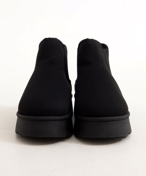 MEI(メイ)の「【MEI メイ】SUEDE LIKE SIDE GORE BOOTS 厚底 スエードライク サイドゴアブーツ(ボアライニング)(ブーツ・レディース・ブラウン/ベージュ/ブラック・S/M/L)」の10枚目の写真