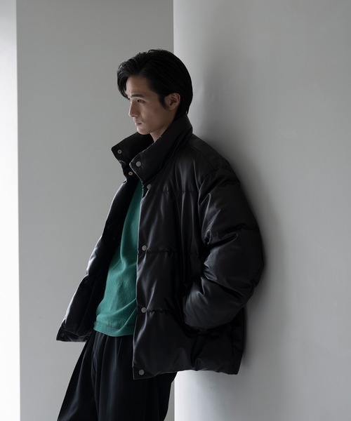 AVIREX(アヴィレックス)の「《別注》【AVIREX for ADAM ET ROPE'】レザーダウンジャケット(ダウンジャケット/コート・メンズ・ブラック・S/M/L)」の3枚目の写真