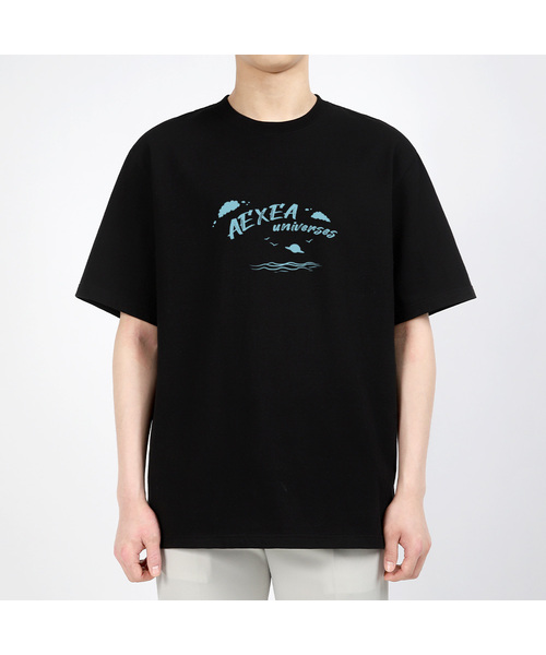 AEXEA(アクシー)の「オーシャンビュー 半袖Tシャツ E05BRD_ABX10280(Tシャツ/カットソー・メンズ・ブラック/グレー系その他/ホワイト/ブルー・L/S/XL/M)」の3枚目の写真