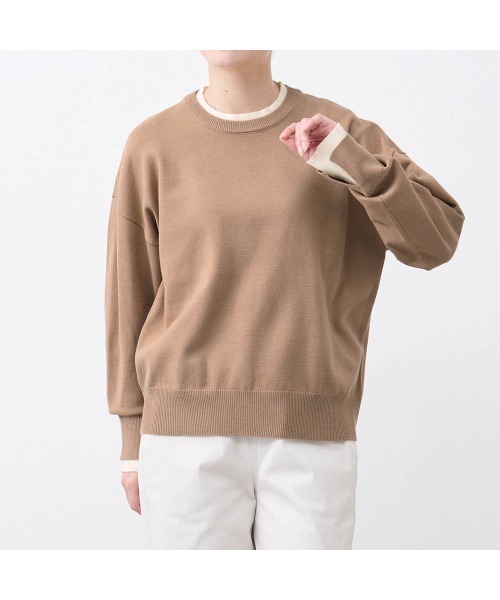 Belle Maison(ベルメゾン)の「配色ニット【乾燥機OK】(ニット/セーター・レディース・キャメル/チャコール/ブルー・S/L/M)」の16枚目の写真